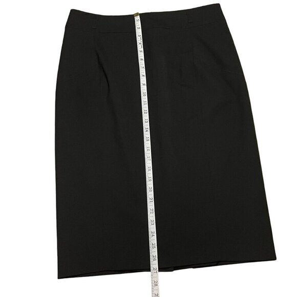 Mexx Black Pencil Skirt Pleated Back Stretch Contour Women's Size 12 - Picture 15 of 15